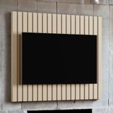 Painel Para Tvs 42 Ravena Off White Ripado Carmolar