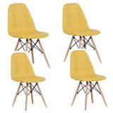 Kit Com 4 Cadeiras Botonê Eiffel Estofada Em Pu Madri Fratini