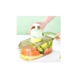 Cortador De Vegetais Transparente Multifuncional Com 6 Lâminas
