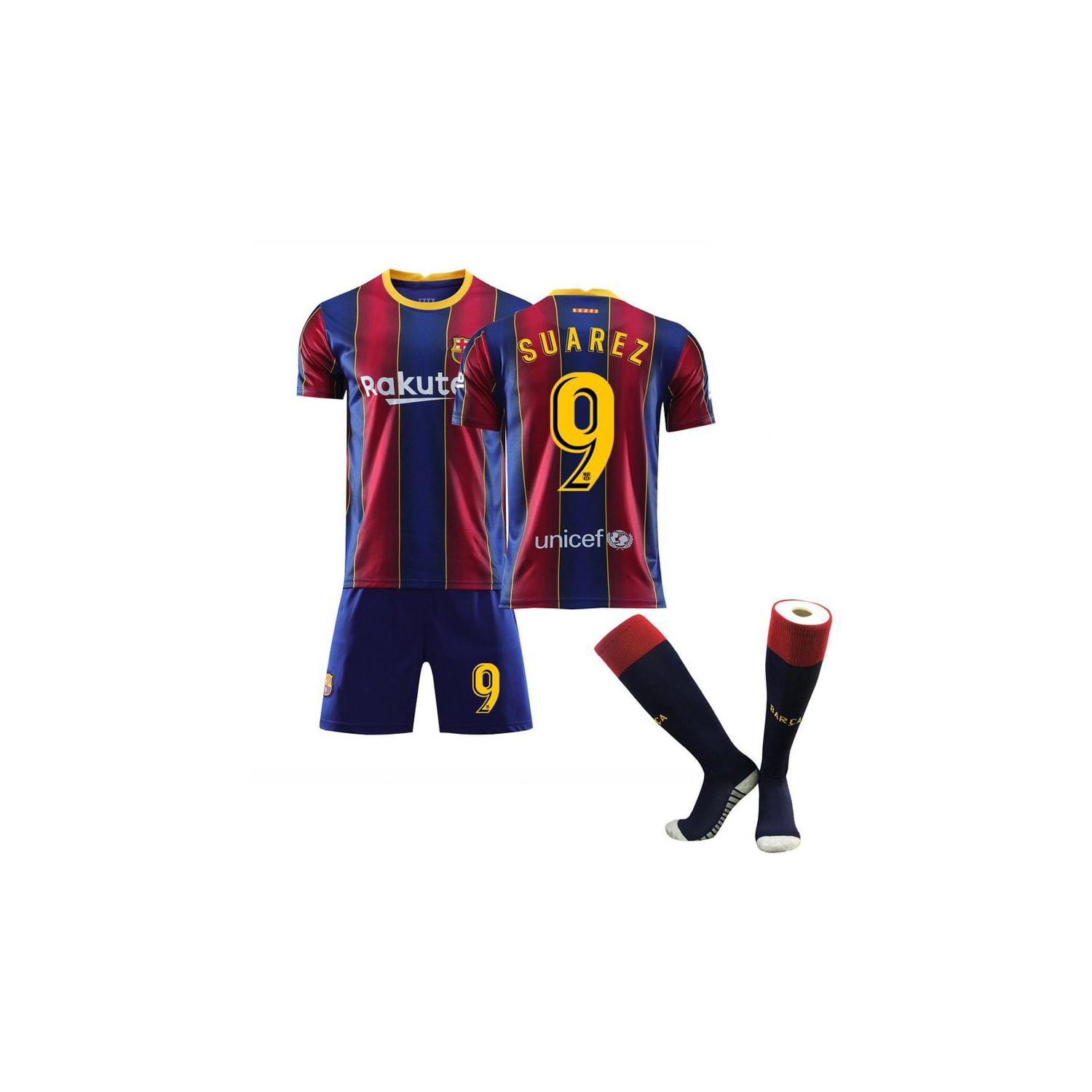 Camisa De Futebol Barcelona Fc Home Colors Suarez 9 - Poliéster