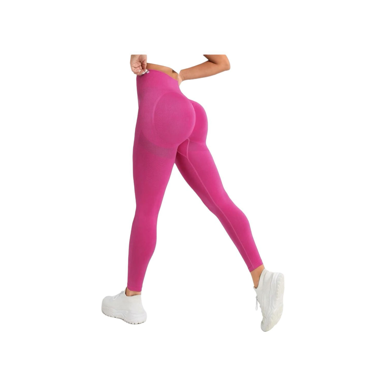 Leggings Esportivas Com Efeito Push-up Sem Costura Para Mulheres