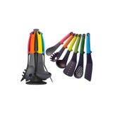 Conjunto De 6 Utensílios De Cozinha Antiaderentes Com Alça De Silicone