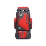 Mochila De Acampamento Impermeável 90l De Poliéster Vermelho Para Unissex