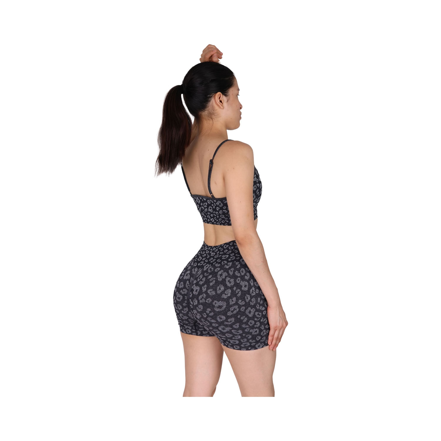 Sport Set Dungarees Shorts + Push Up Short Animal Print