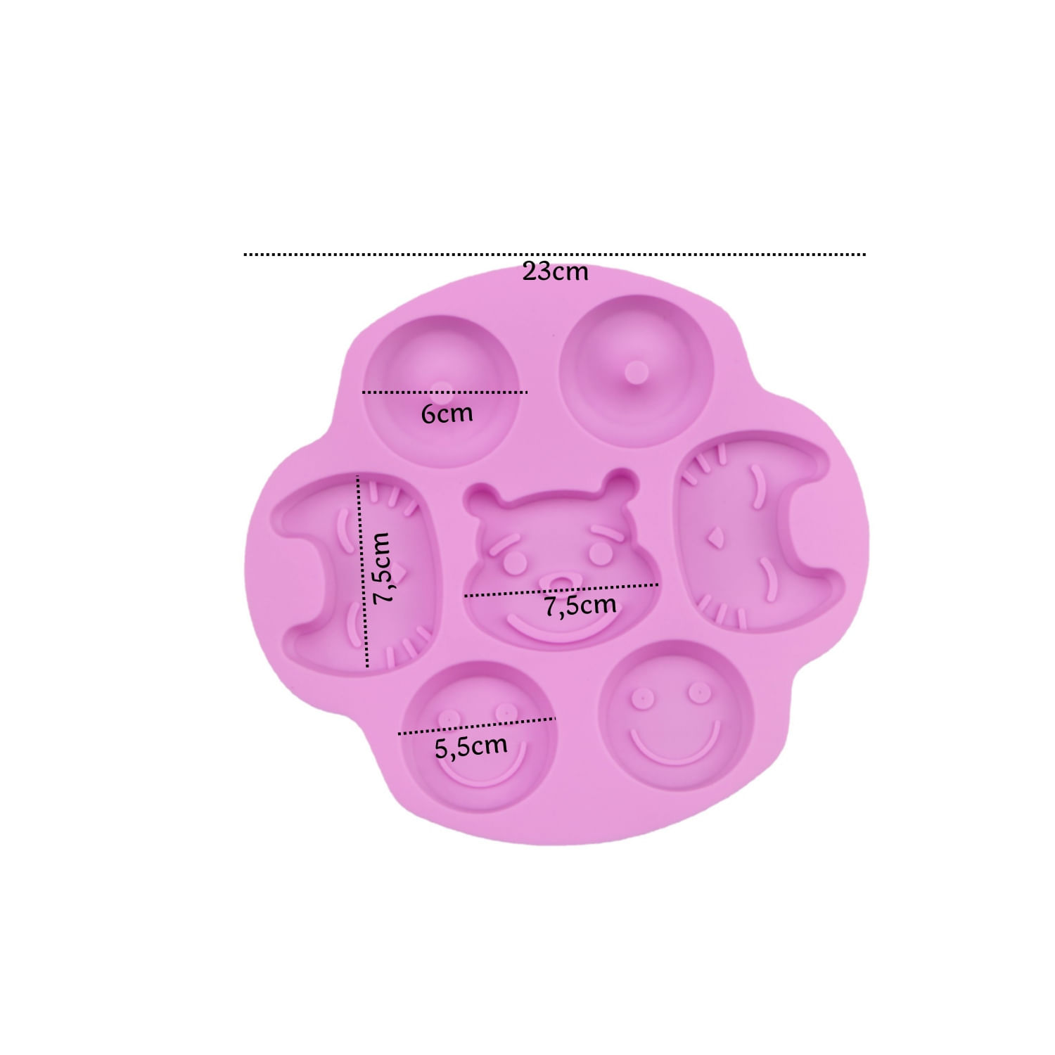 Molde De Silicone Para Waffles Bear Cat Donuts