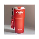 Caneca De Café De Vidro Térmica Thermos 620ml Em Aço Inoxidável