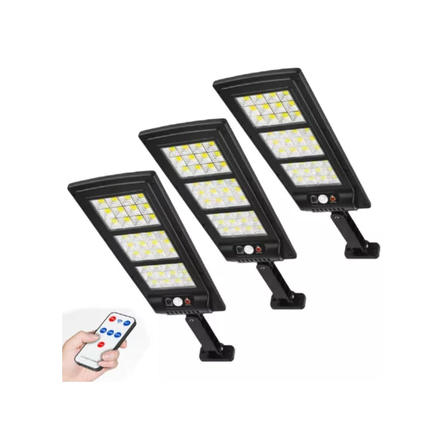 Refletor Solar Led De 30 W Com Sensor De Movimento, Pacote X3