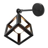 Lâmpada De Parede E Teto Light Black Iron Cube Figure