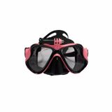 Máscara De Mergulho Cazasub Stretch Go Pro Para Mergulho Com Snorkel - Rosa