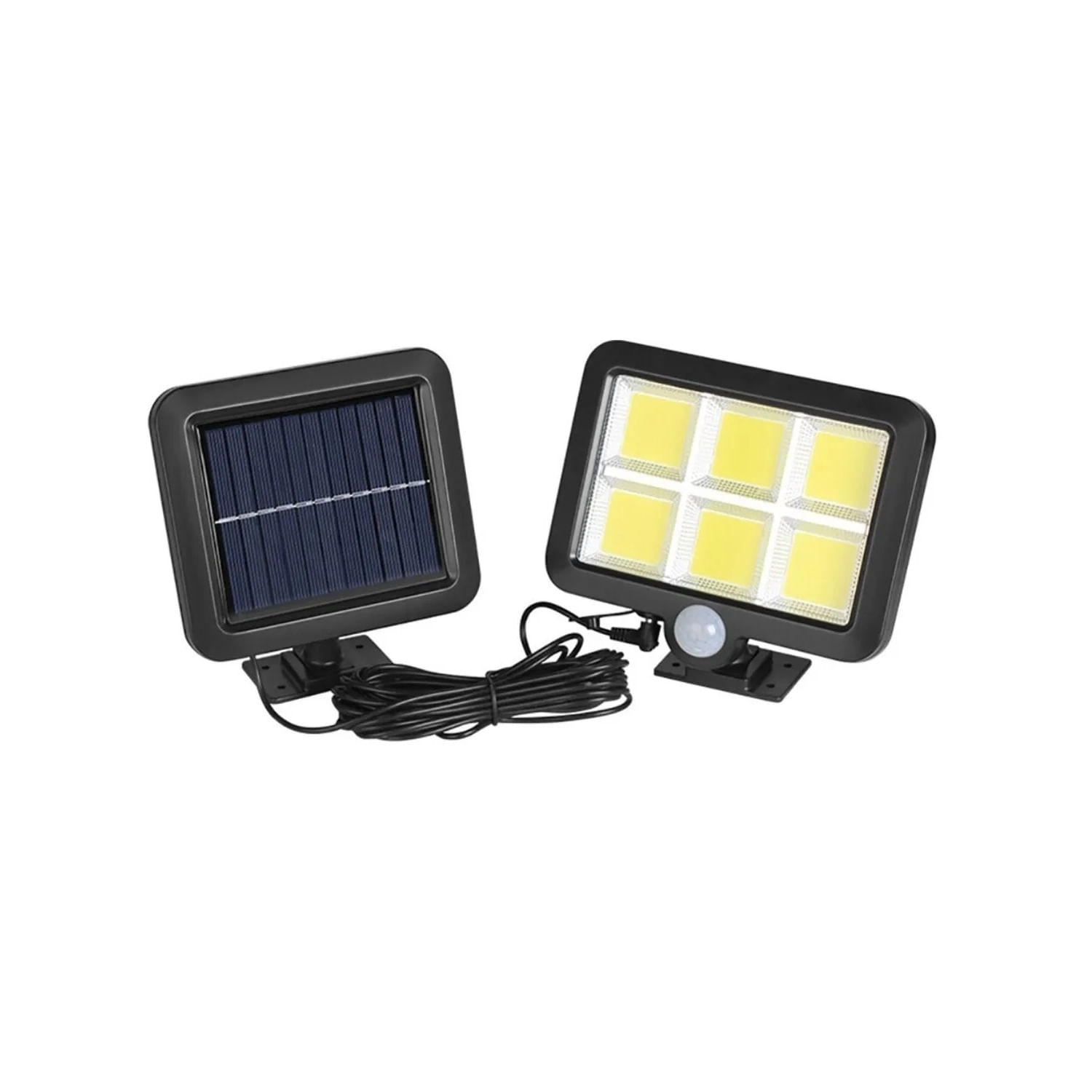 Refletor Solar Led Para Exterior 250w Em Plástico Abs Preto