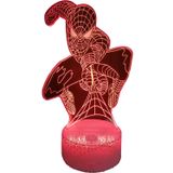 Lâmpada 3d Spiderman Avenger Led Com Sensor De Toque De 7 Cores