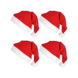Pacote De Chapéus De Natal X4 Lantejoulas Vermelhas De Papai Noel 39 Cm