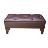Banqueta Com Botão Cafe Moro Eco Leather Rimar Furniture