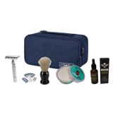 Kit De Barbear Classic Razor + Sabonete + Óleo De Barbear + Óleo Para Barba