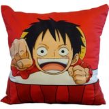 Almofada De Pelúcia Mini Luffy Muguiwara 45x45 Cm Com Recheio