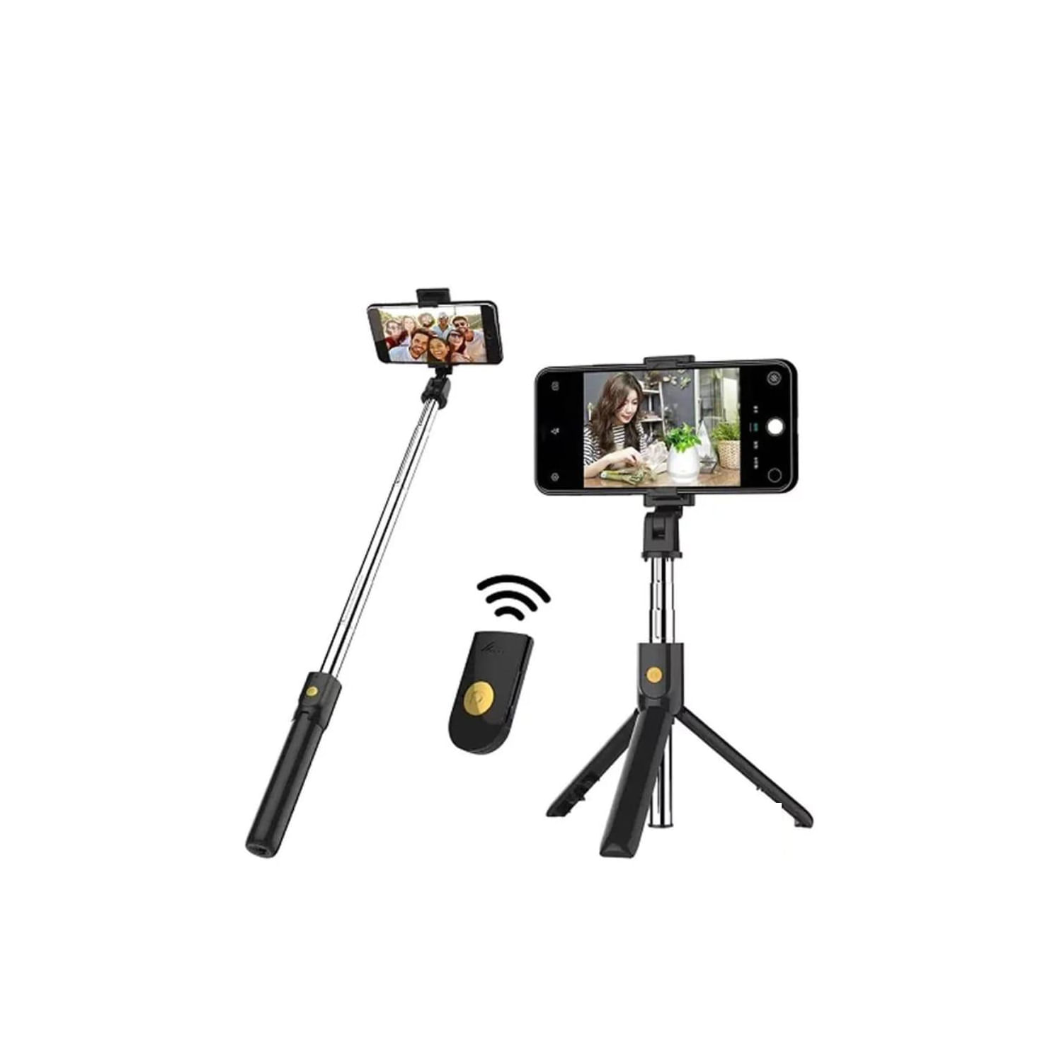 Tripé Bluetooth Selfie Stick 3 Em 1 Para Smartphone