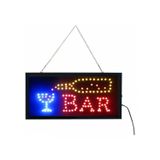 Sinais Led Luminosos Bar 48cm X 25cm Para Uso Interno