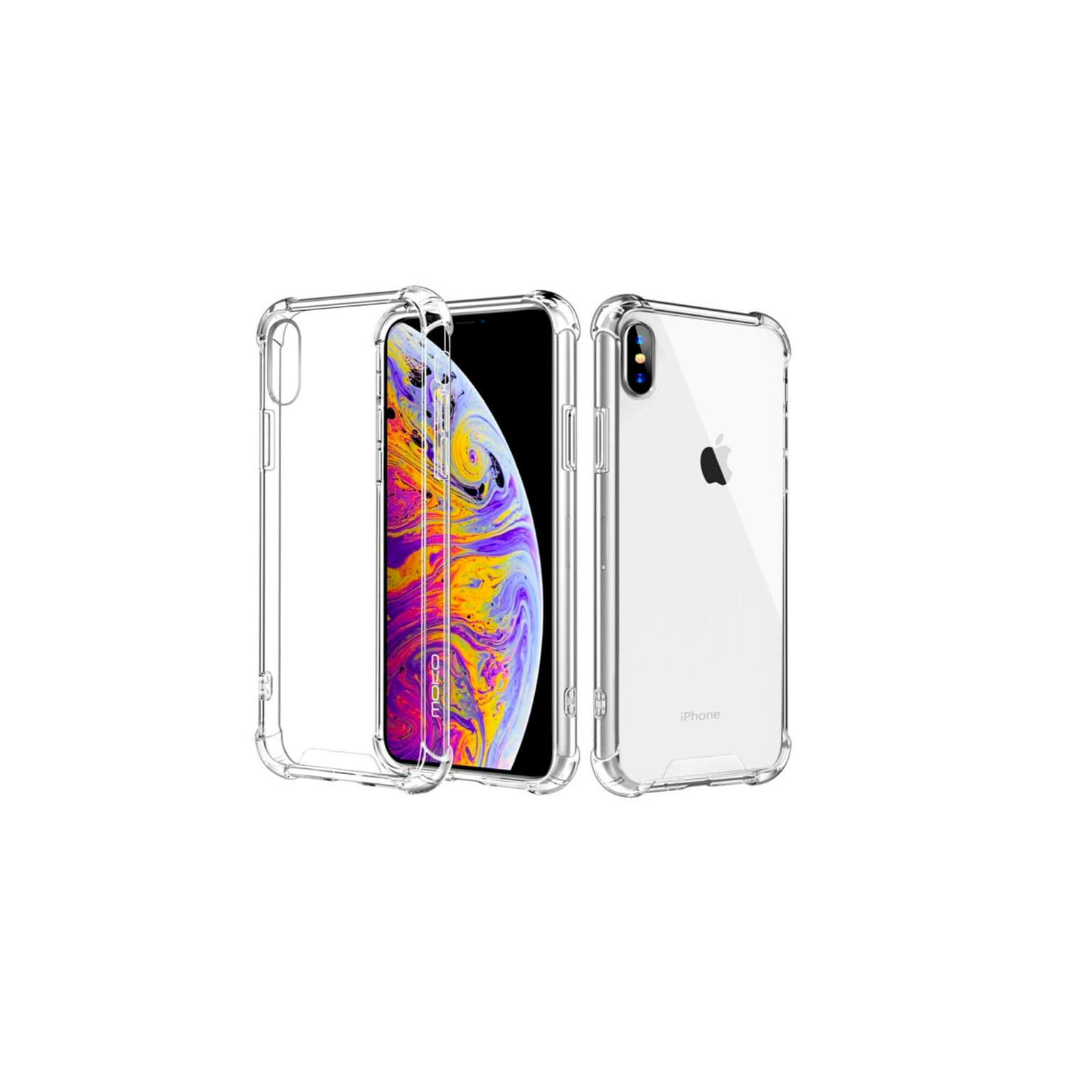 Capa Reforçada Em Gel De Tpu Transparente Reforçada Para Iphone Xs Max