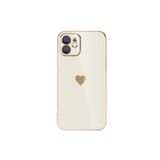 Capa De Telefone Hearts Para Iphone 11 Tpu Branco Com Proteção Total