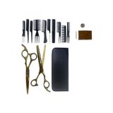 Kit De Tesouras De Cabeleireiro E Conjunto De Pentes De Desbaste De 6 Polegadas
