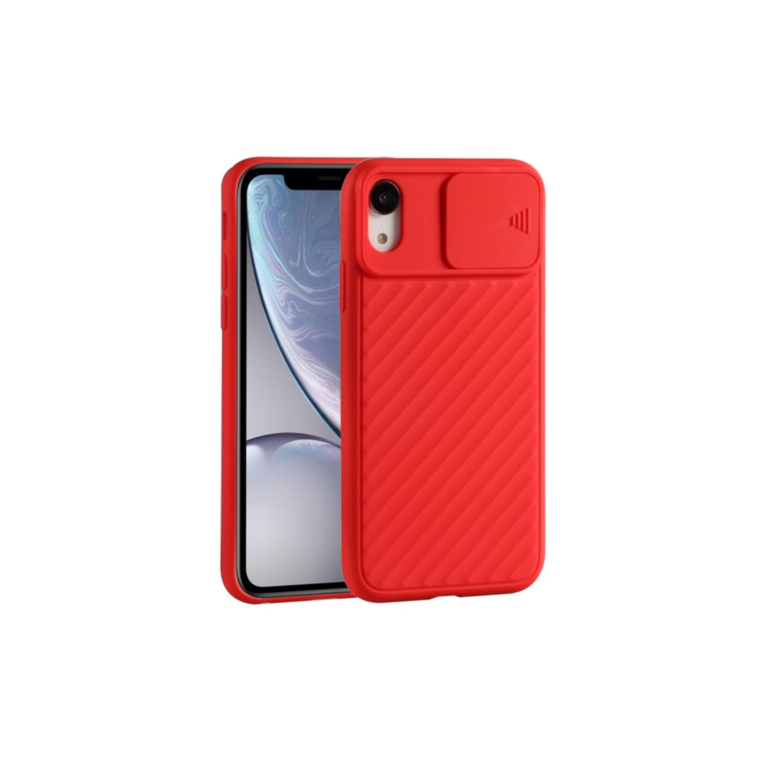 Capa Com Protetor De Câmera Para Iphone X Xs Vermelha