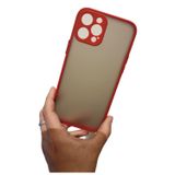 Capa De Silicone Zona Siegna Matte Red Para Iphone 12 Pro Max