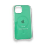 Capa De Telefone Compatível Com Silicone Verde Para Iphone 14