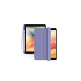 Capa Inteligente Para Ipad 10.2 + Pencil Slot Lavender