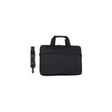 Bolsa De Capa Para Notebook De 15,6&quot; De Lona Preta Com Alça De Ombro
