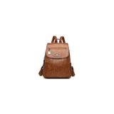 Mochila De Couro Lanyibai Para Mulheres - Preta/vinho Tinto/roxo/
