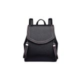 Mochila Feminina De Couro Genuíno American Crew Preta