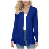 Cardigan King Blue, Quimono Casual Com Cobertura Curta Para Mulheres