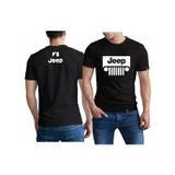 Camiseta Preta Jeep Wrangler 4x4 Para Crianças Em Algodão