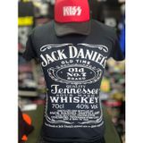 Camiseta Jack Daniels Camisa Polo Preta Clássica