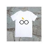 Camiseta Harry Potter Scar Glasses De Manga Curta 100% Algodão