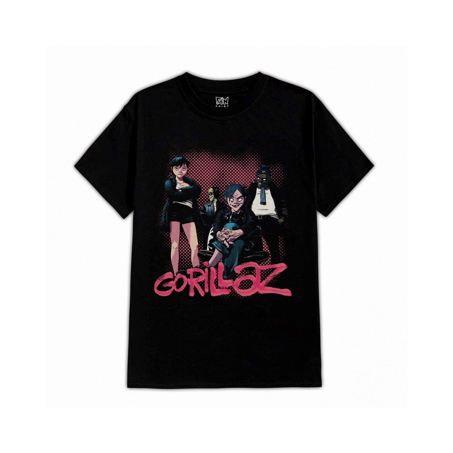 Camiseta Dtf Fanshirt Gorillaz 184 De Manga Curta Masculina Unissex