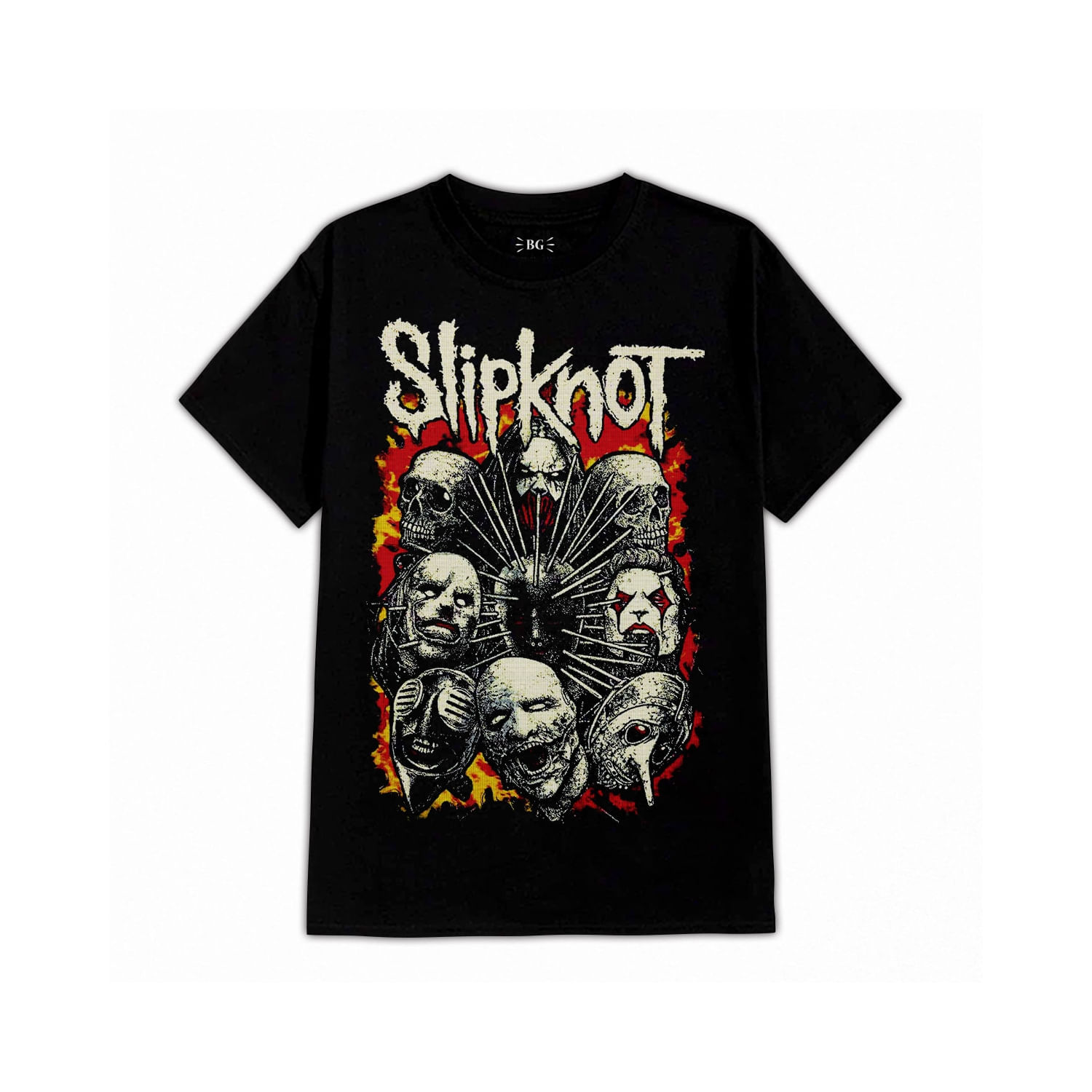 Camiseta Dtf Fanshirt Slipknot 373 De Manga Curta Para Homens