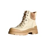 Bota De Tornozelo Feminina De Couro Ecológico Com Sola De Borracha Com Salto De 3 Cm