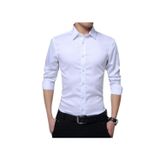 Camisa Masculina Branca Slim Fit, Tamanhos Xs A 2gg