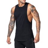 Camiseta Esportiva Masculina De Algodão Sem Mangas Para Musculatura