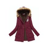 Jaqueta Generic Burgundy Chiporro Army, Casaco De Inverno Feminino