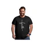 Camiseta Faith Jesus Religion Christian Tamanhos Grandes 2gg 3gg