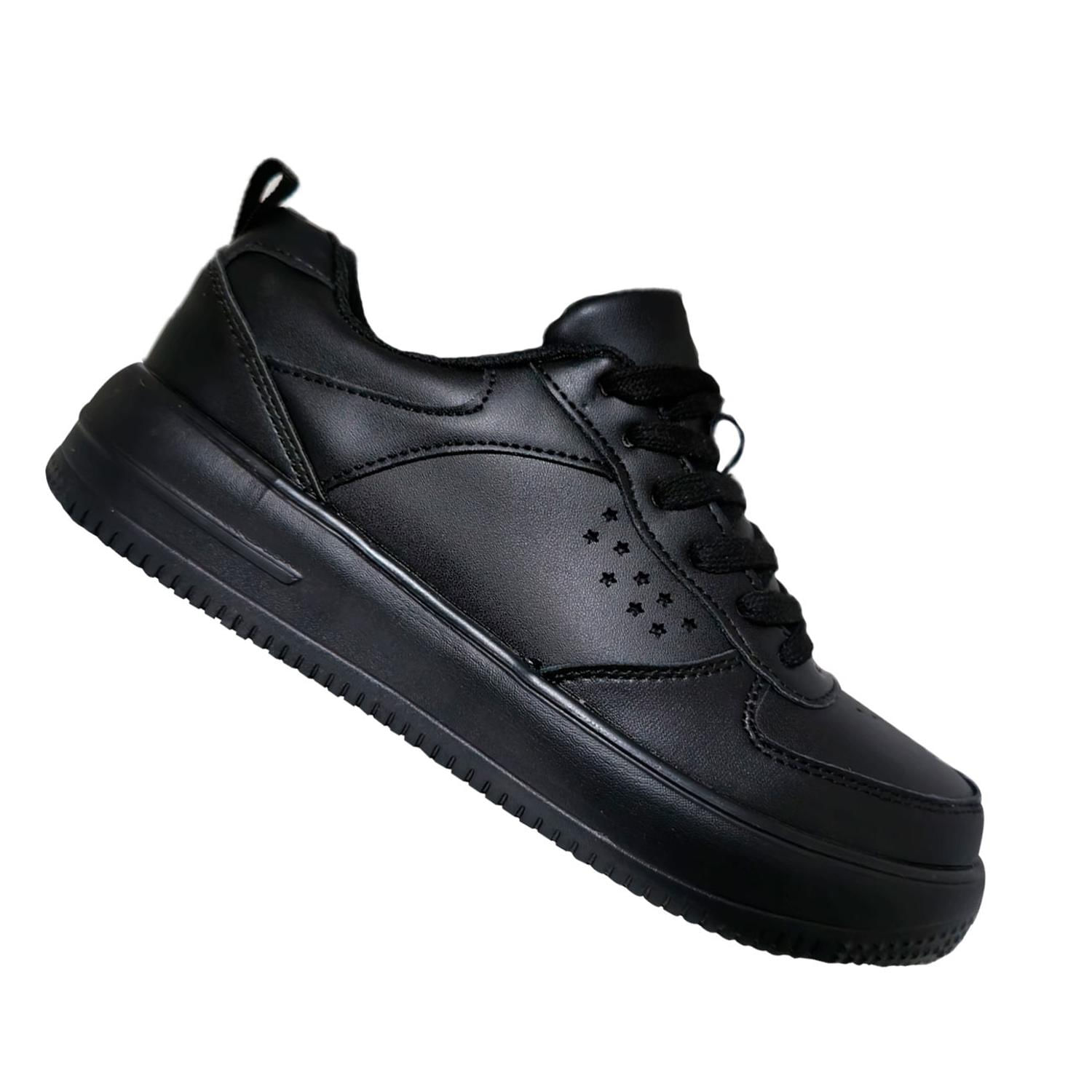 Tênis Youth Leather School Season Black 7503 Para Meninas