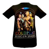 Camiseta Coldplay World Tour Com Estampa Dupla Para Homens