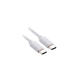 Cabo Usb Ac Tipo C, Entrada Dupla, Carregamento E Dados, 1 M, Branco