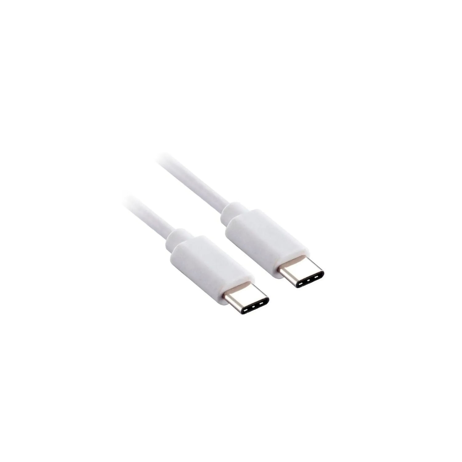 Cabo Usb Ac Tipo C, Entrada Dupla, Carregamento E Dados, 1 M, Branco