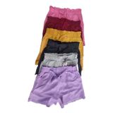 Pacote De 3 Shorts Femininos Finos Em Cores Variadas