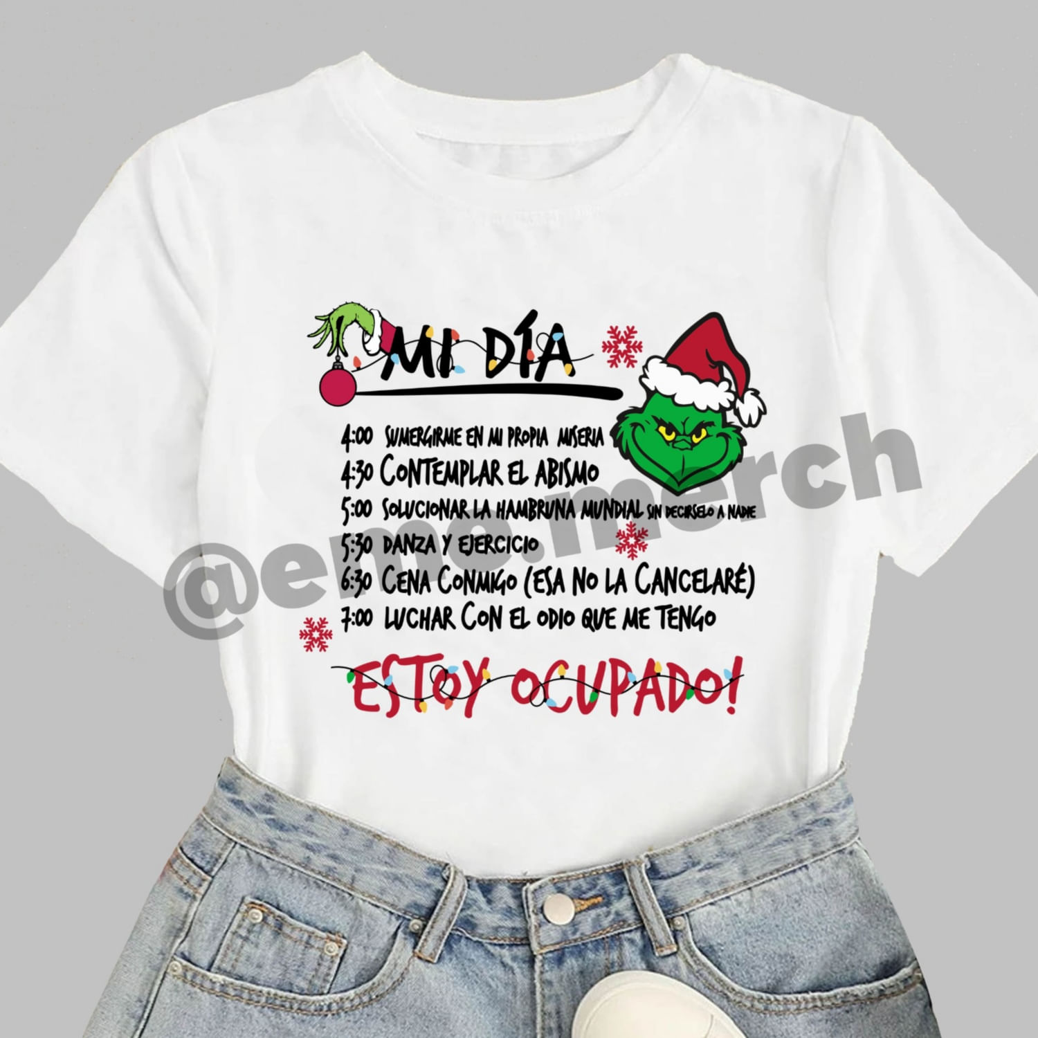 Camiseta Eme Merch Grinch 100% Algodão