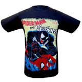 Camiseta Homem-aranha Vs Venom Com Estampa Dupla Para Homens