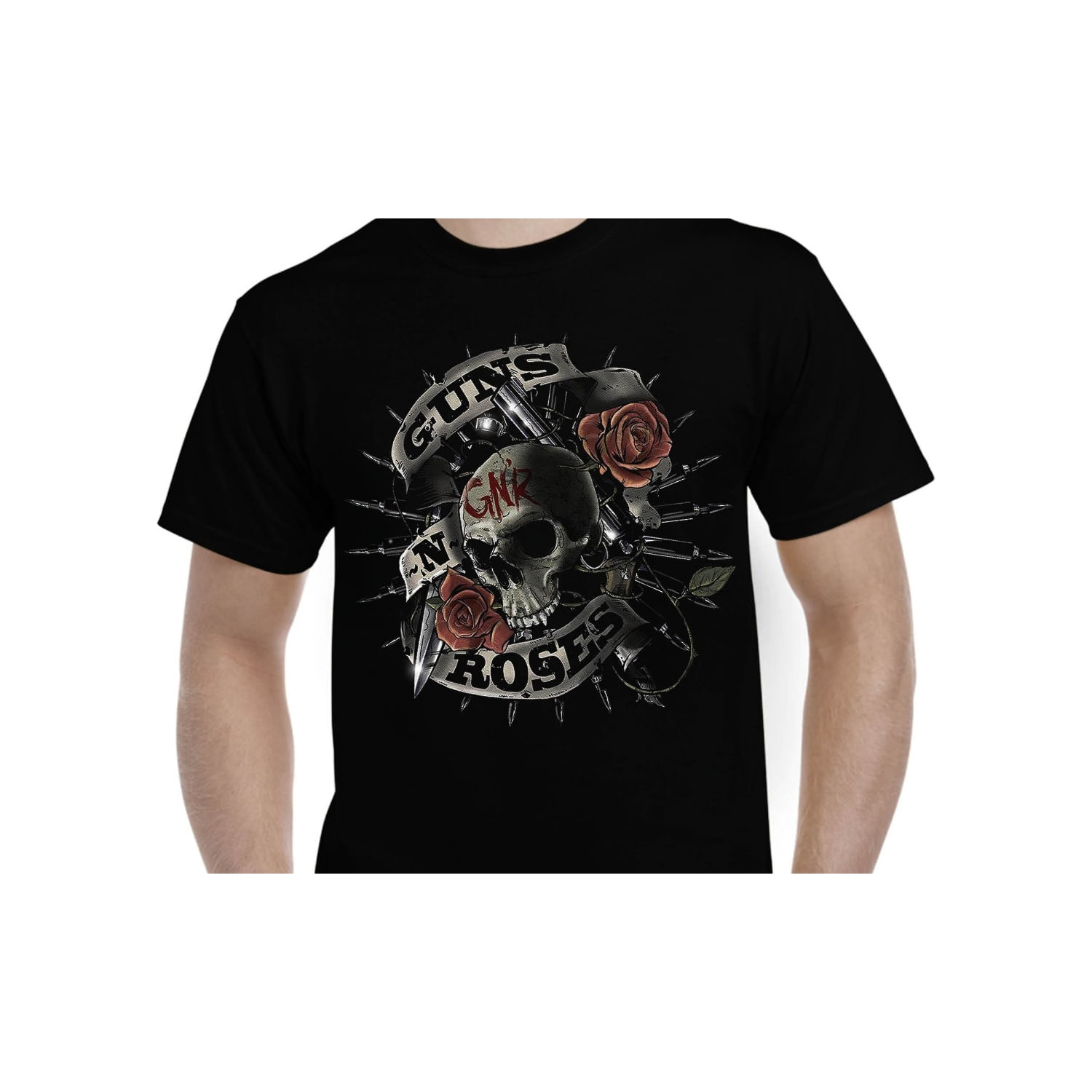 Camiseta Guns N Roses Band 100% Algodão